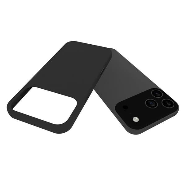 Til iPhone 17 Pro Max Case TPU Cover Bagside - Sort