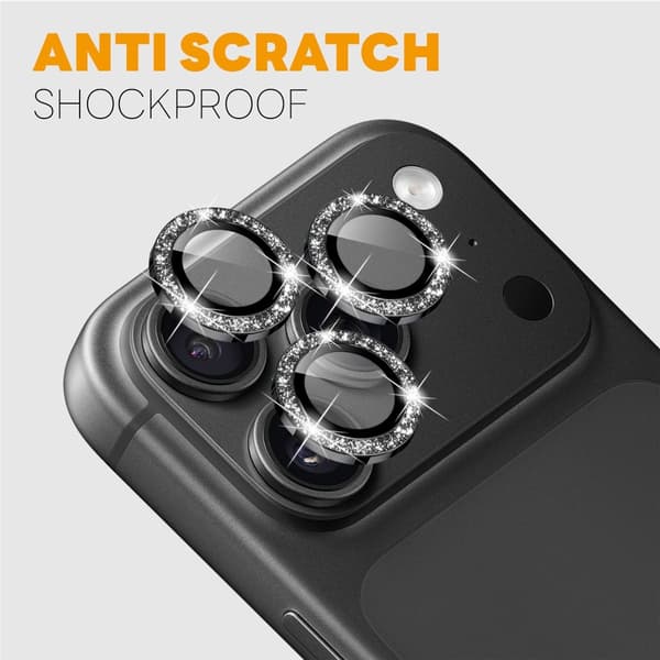 NORTHJO Glitrende kameralinsebeskyttelse til iPhone 18 Pro / 18 Pro Max
