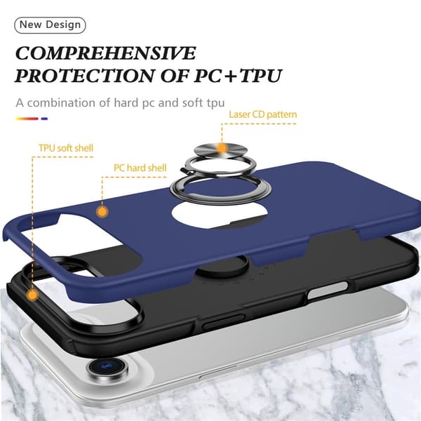 For iPhone Air Hybrid-deksel med Fingerring
