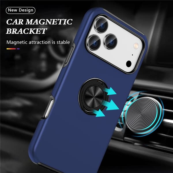 For iPhone 17 Pro Hybrid-deksel med Fingerring