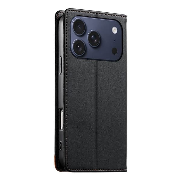 DIERFENG För iPhone 17 Pro Max Plånboksfodral RFID Skydd Stativ - Svart