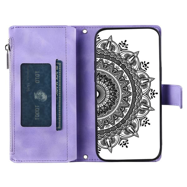Til Google Pixel 10 Pro / 10 / 9 Pro / 9 tegnebogscover Cover Shell Mandala Blomstermønster