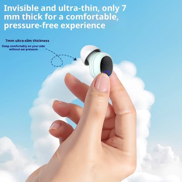 Trådløse hovedtelefoner Bluetooth IPX7 støjreducerende in-ear til søvn - Sort