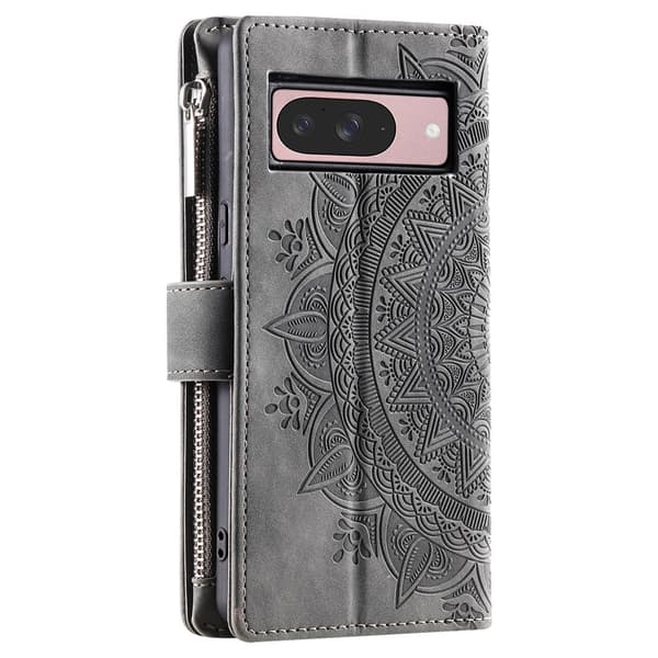 Til Google Pixel 10 Pro / 10 / 9 Pro / 9 tegnebogscover Cover Shell Mandala Blomstermønster
