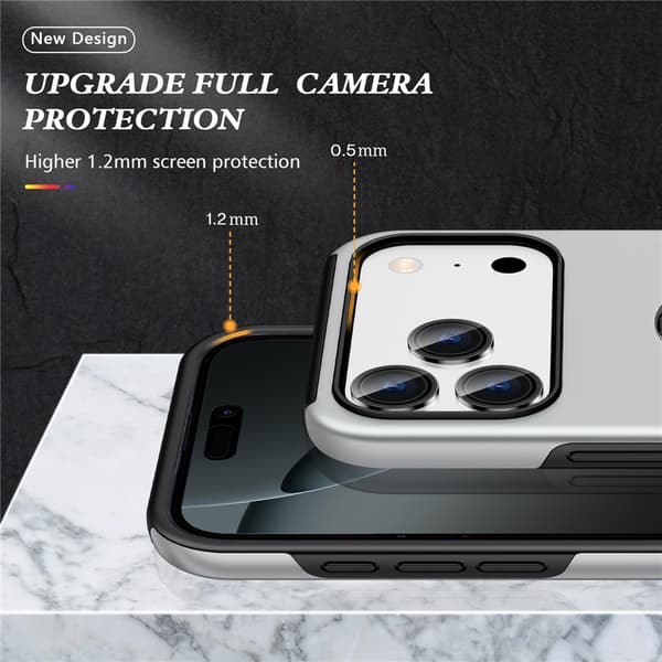 For iPhone 17 Pro Hybrid-deksel med Fingerring