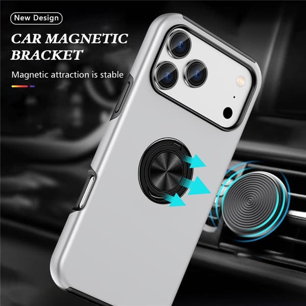 For iPhone 17 Pro Hybrid-deksel med Fingerring