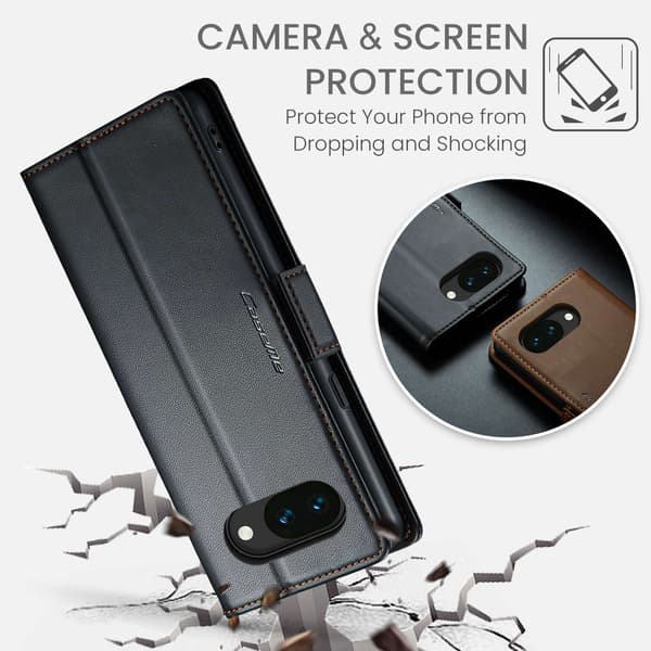 CASEME Til Google Pixel 10a RFID Blokerende Pungcover - Sort