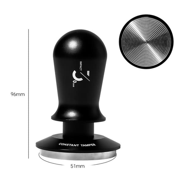 Kaffestamper Espresso Distribution Tool Tryckfjäderbelastad Stamper - 51mm