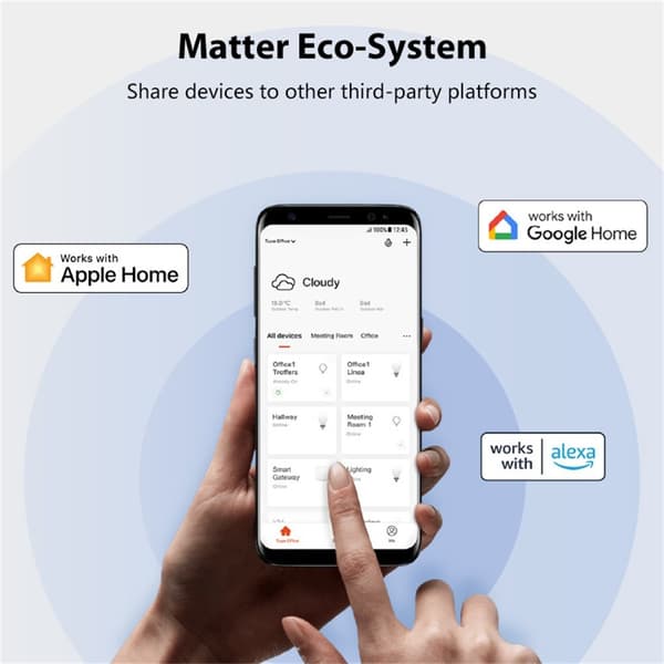 Matter Thread Dørsensor USB-drevet magnetisk Smart Home Sensor Vinduesalarm