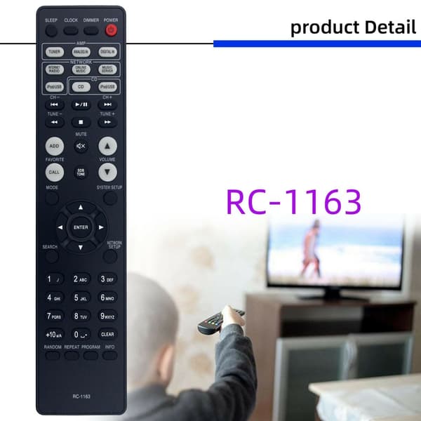 Fjernkontroll erstatning RC-1163 For DENON AV Receiver