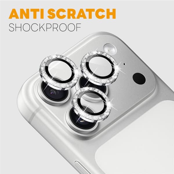 NORTHJO Glitrende kameralinsebeskyttelse til iPhone 18 Pro / 18 Pro Max
