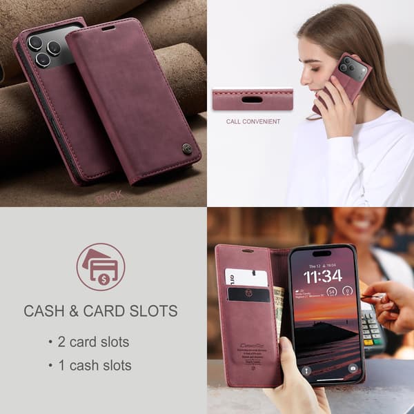CASEME Retro tegnebog taske til iPhone 17 Pro