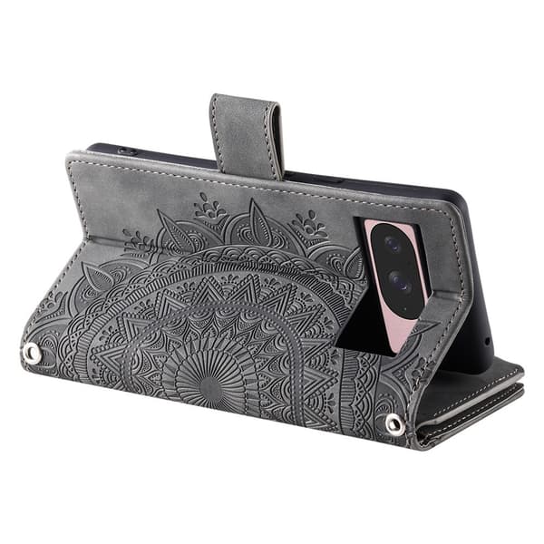 Til Google Pixel 10 Pro / 10 / 9 Pro / 9 tegnebogscover Cover Shell Mandala Blomstermønster