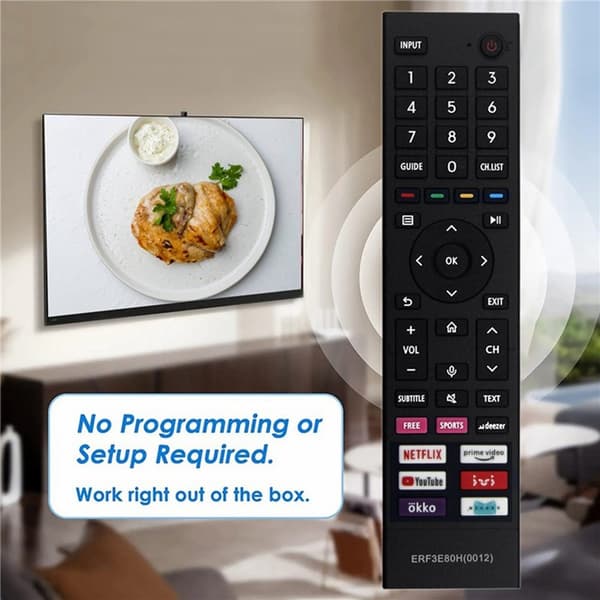 Fjärrkontroll Ersättning ERF3E80H För Hisense TV (Stöder inte röstfunktion)