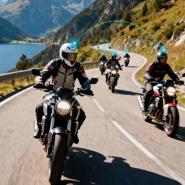 Hjälm Motorcykel Bluetooth Intercom Headset IP67 Vattentät 1000m räckvidd