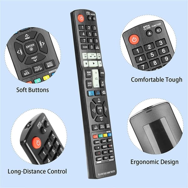 Fjernkontrollerstatning for AKB73635402 for LG Blu-ray DVD-spiller