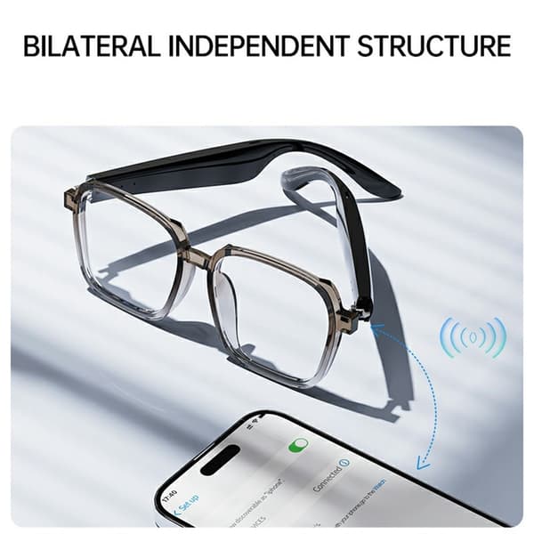 Smarte briller AI Bluetooth 6.0 156 sprog Realtidsoversættelse Oversætter