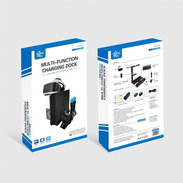 Sony Playstation 4 Slim Pro VR Opladningsstativ Køleventilatorcontrolleroplader