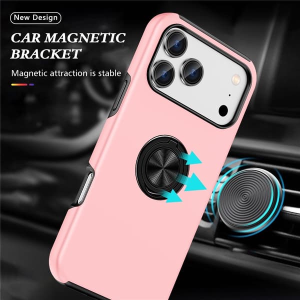 For iPhone 17 Pro Hybrid-deksel med Fingerring