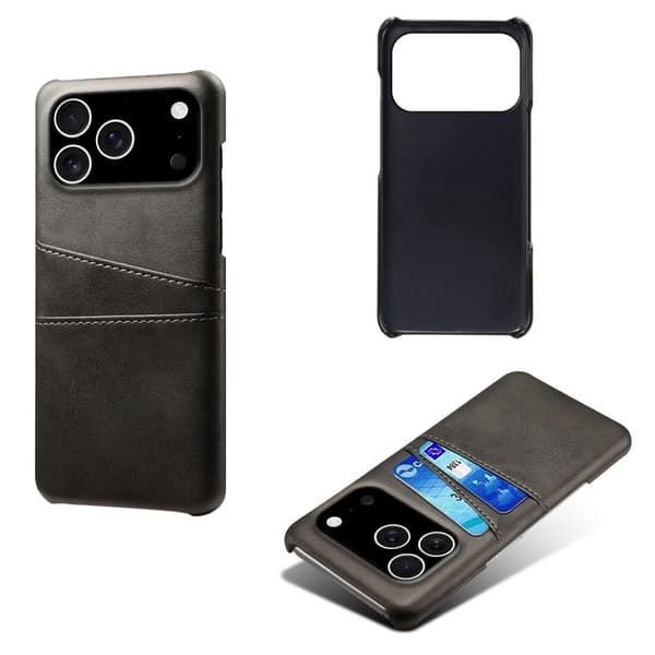 KSQ Cover med kortplads til iPhone 17 Pro - Sort