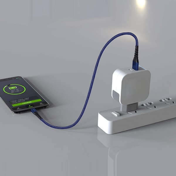 FONEMAX MFi-sertifisert 2m USB til Lightning-datakabel 3A hurtiglading