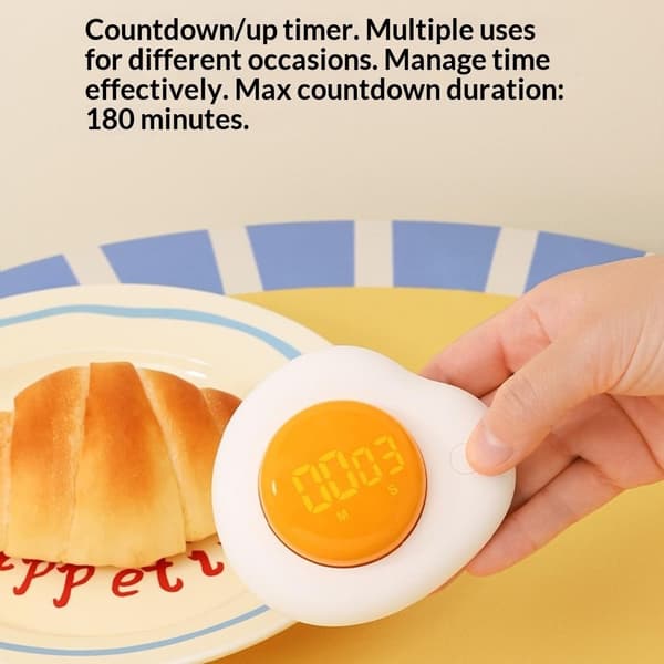 Magnetisk egg Timer kjøkkentimer med forover/bakover-modus matlaging studie arbeid