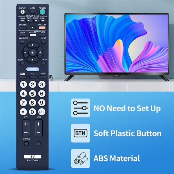 Fjernkontrollerstatning for RM-YD014 For Sony TV