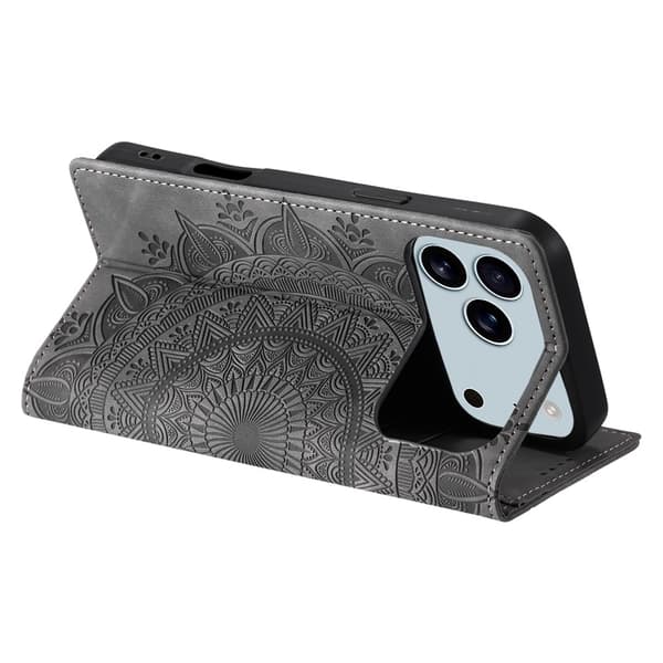 Deksel for iPhone 17 Pro Max med Magnetisk Lukking Mønsterpreget