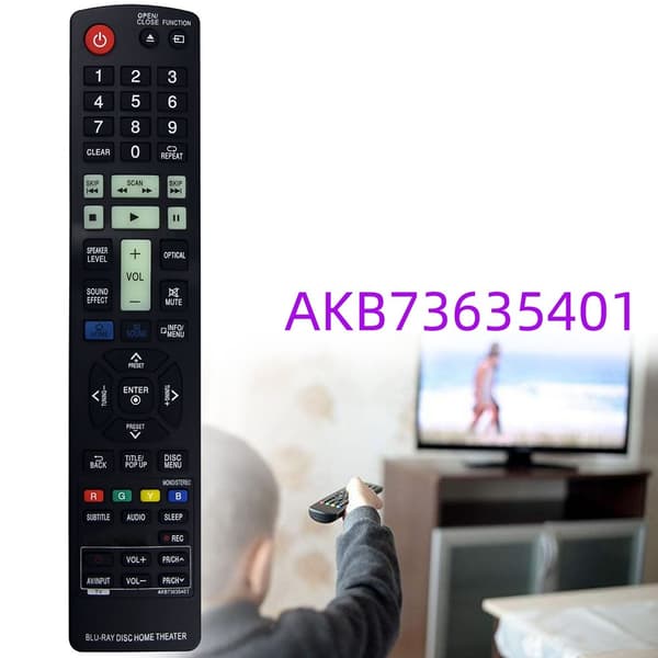 Fjernkontrollerstatning for AKB73635401 for LG Blu-ray DVD-spiller