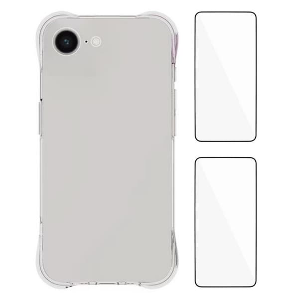 WANLONFENG mobildeksel med skjermbeskytter til iPhone 17e / 16e