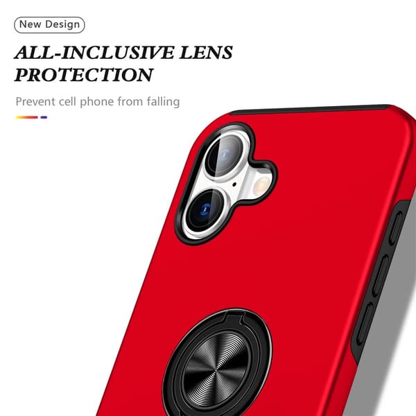 For iPhone 17 Hybrid-deksel med Fingerring
