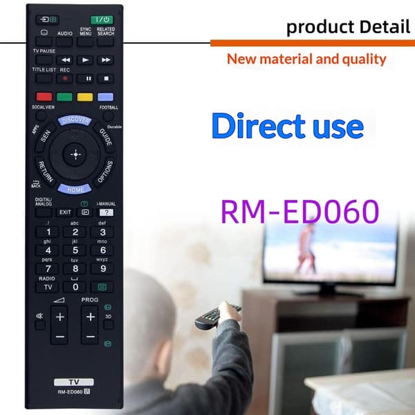 Fjernkontrollerstatning for RM-ED060 For Sony TV