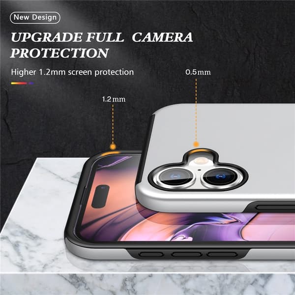 For iPhone 17 Hybrid-deksel med Fingerring
