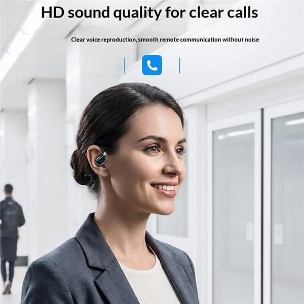 YESIDO Oversettelsesheadset – Bluetooth AI-oversettelse (Open-Ear) – Svart