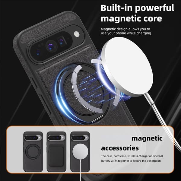 Magnetisk bakdeksel med ringstativ for Google Pixel 10 Pro / Pixel 10
