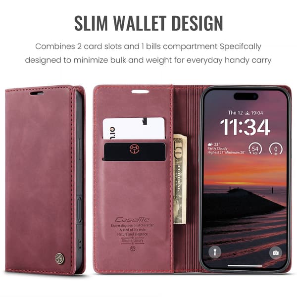 CASEME Lommebok-deksel iPhone 17 Pro