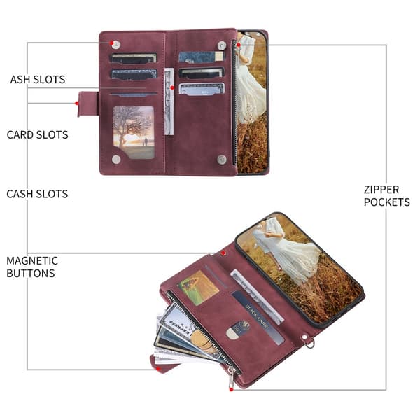 För Google Pixel 10 Pro / 10 / 9 Pro / 9 Zipper Wallet Case Rhombus Telefonfodral
