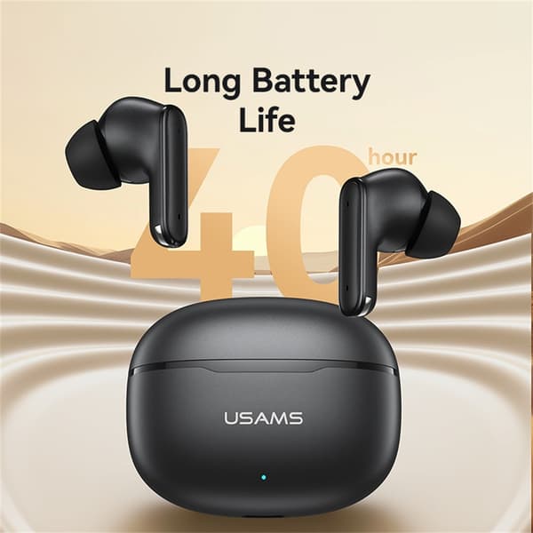 USAMS Echo E05 Trådlösa Hörlurar In-Ear Bluetooth dynamiska element - Svarta