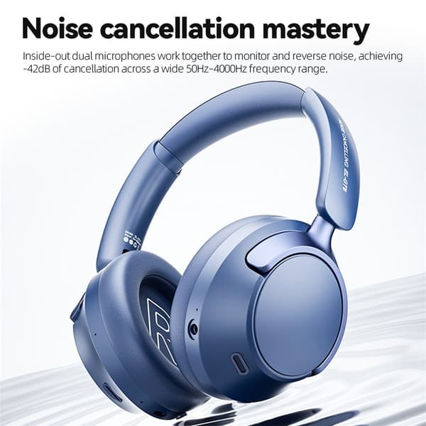 Trådløse PC Gaming Headset Støjreducerende Over-Ear Bluetooth Hovedtelefoner - Sort