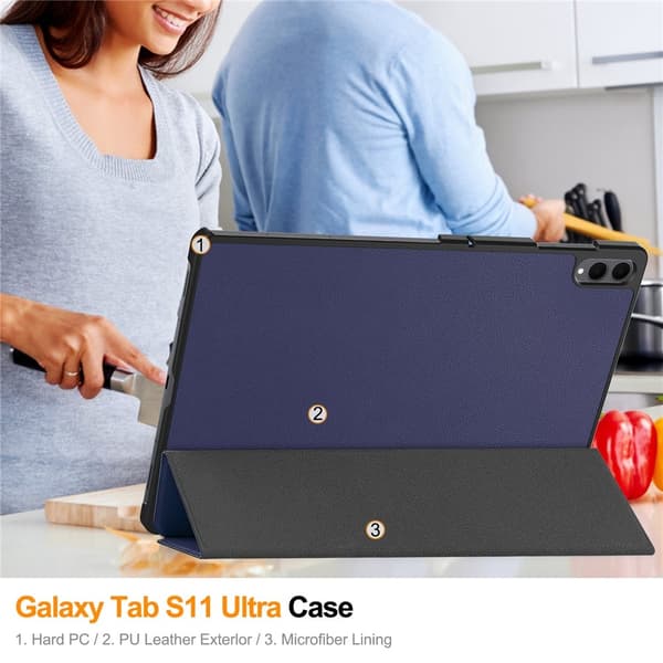 För Samsung Galaxy Tab S12 Ultra Stativfodral Stötsäkert