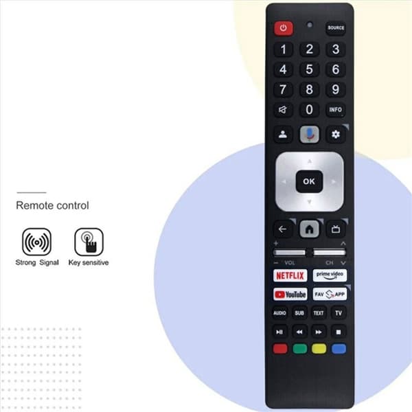TV-fjernkontroll erstatning for RMC0147N for Sharp TV-stemmefunksjon