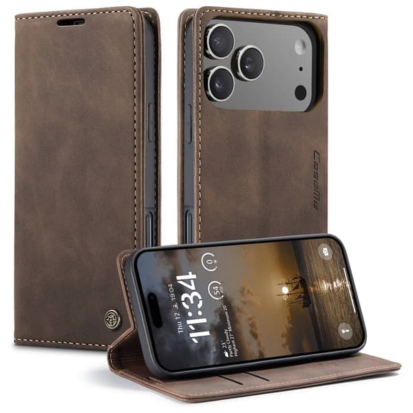 CASEME Lommebok-deksel iPhone 17 Pro - Kaffe