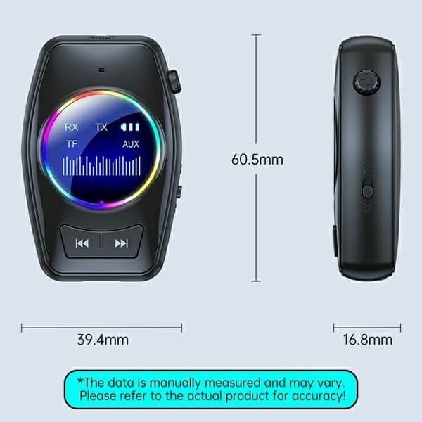 Bluetooth 5.4 lydmottaker/sender 2-i-1-adapter for trådløs lydstrømming
