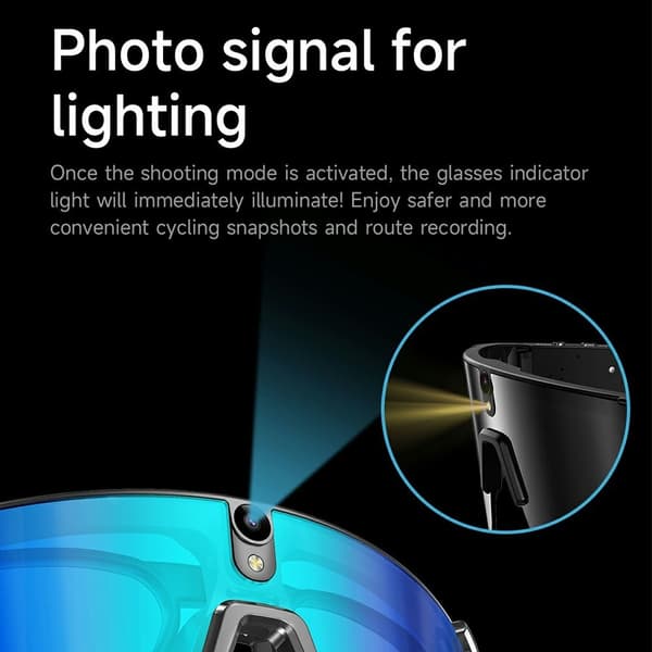 AI Smartbriller Kamera 4K Videoopptak EIS Stabilisering Bluetooth