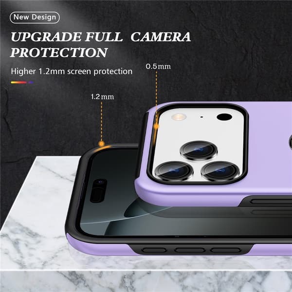Til iPhone 17 Pro Finger Ring Kickstand Hybrid Taske