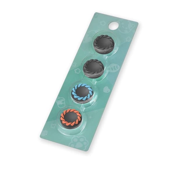 Kompatibel med Nintendo Switch 2 4 stk. Joy-Con tommelfingergreb - sort+orange+blå