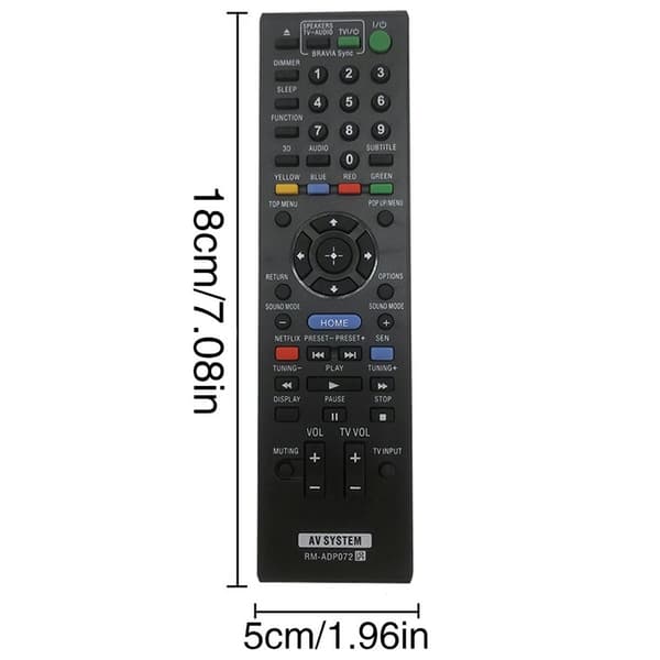 Fjernkontroll erstatning for RM-ADP069 for Sony DVD-forsterker