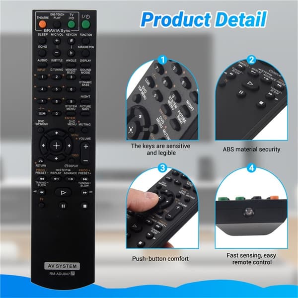 Fjernkontroll erstatning M-ADU047 for Sony-forsterker