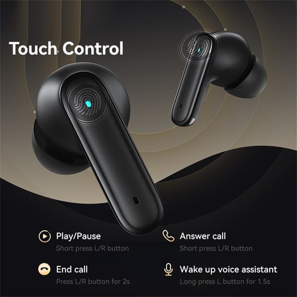 USAMS Echo E05 Trådlösa Hörlurar In-Ear Bluetooth dynamiska element - Vita