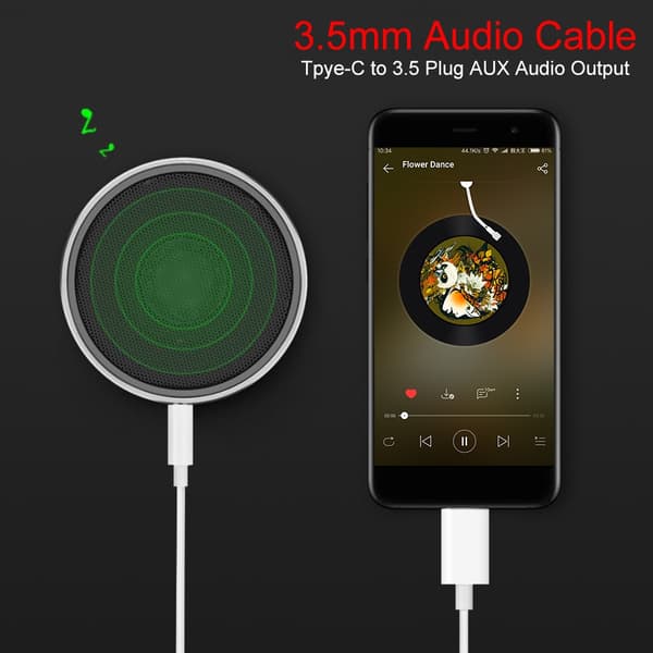 USB-C til 3,5 mm lydadapterkabel (AUX) for analog overføring